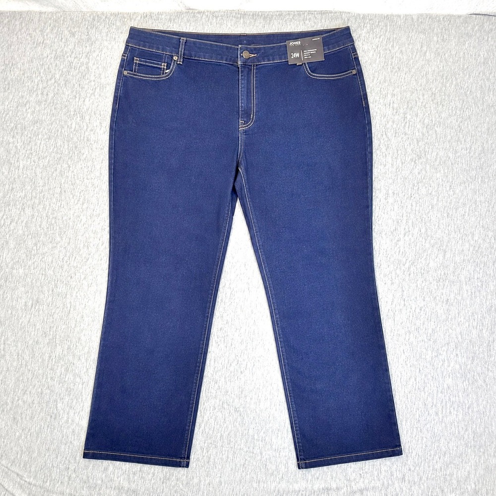 Jones New York Lexington Skinny Ankle Jeans 24W West Point Wash High Rise Blue